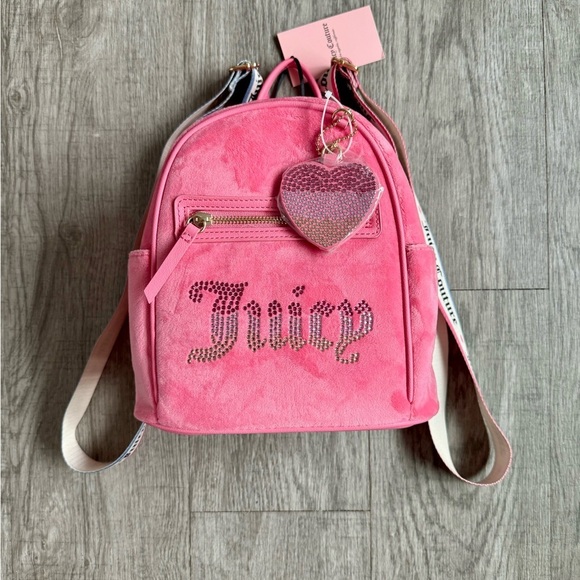 NWT Juicy Couture Velour Pink Lemonade Rainbow Backpack mini Y2K 90’s Vibe main image 8